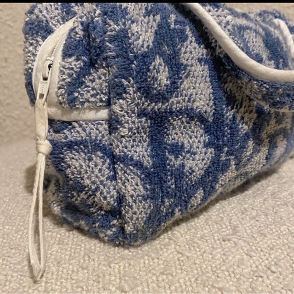 Authentic Vintage christian dior monogram terry cloth towel bag in blue - Picture 2 of 11